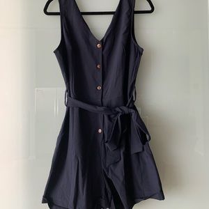 Nasty Gal Navy Blue Romper